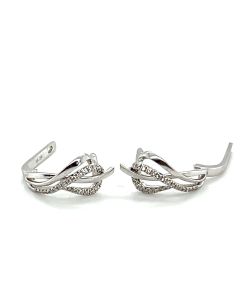 Pre-Owned 18ct White Gold Hoop Earrings