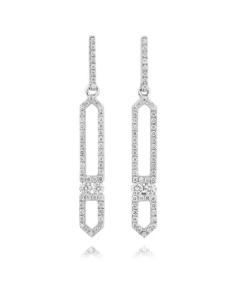 18ct White Gold 0.31ct Diamond Drop Earrings