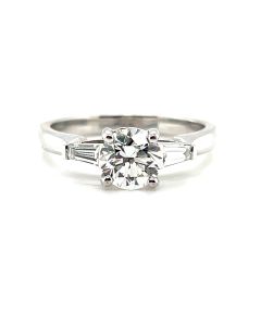 Pre-Owned Platinum 1.23ct Three-Stone Diamond Ring