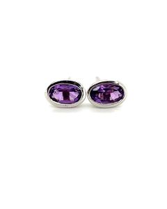 9ct White Gold 0.41ct Amethyst Stud Earrings