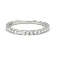 Platinum 0.40ct Diamond 13 stone half eternity ring