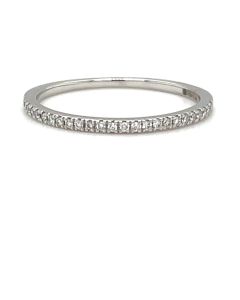 Platinum 0.20ct Diamond 17 stone half eternity ring