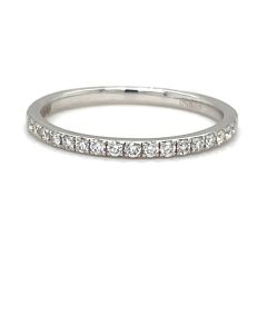 Platinum 0.27ct Diamond 15 stone half eternity ring