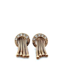 Pre-Owned 9ct Yellow Gold with Diamond Earrings