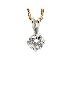 Preowned 18ct White gold 1.02ct Diamond Solitaire Pendant
