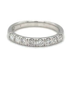 Platinum 0.52ct Diamond half eternity ring
