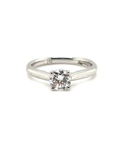 Platinum 0.61ct Solitaire Diamond Ring