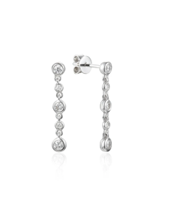 18ct White Gold 0.42ct Diamond Drop Earrings