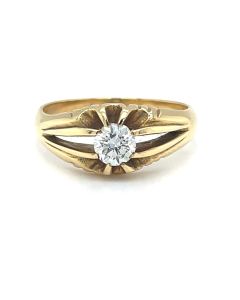Pre-Owned 18ct Yellow Gold Gypsy Diamond Solitaire Ring