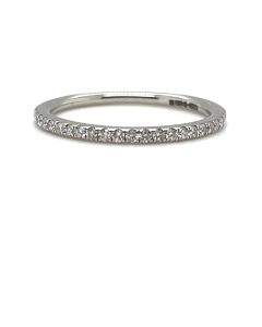 Platinum 0.25ct Diamond Twenty Three-Stones Half Eternity Ring 