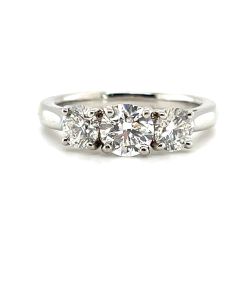 Platinum 1.50ct Three-Stone Diamond Ring