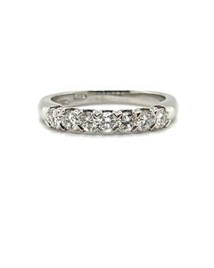 Pre-owned Platinum 0.58ct Diamond Seven-Stone Half-Eternity Ring 