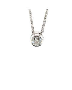 18ct White Gold Rub-over 0.51ct Diamond Slider pendant