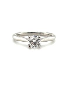 Platinum 0.70ct Solitaire Diamond Ring