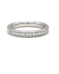 Platinum 0.24ct Diamond 15 stone half eternity ring