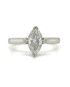 Pre-owned Platinum 1.01ct ‘D Si1’ Diamond Solitaire ring