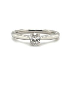 Platinum 0.30ct Solitaire Diamond Ring