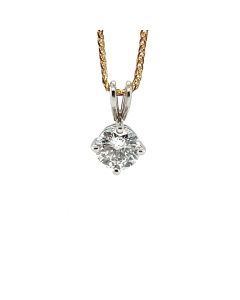  Preowned 18ct White gold 1.17ct Diamond Solitaire Pendant