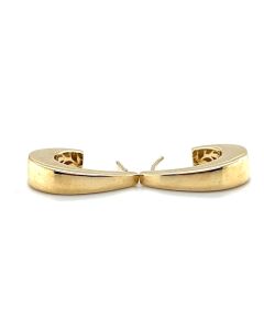 9ct Yellow Gold 20mm Half Hoop Earrings