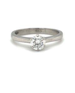 Pre-Owned Platinum 0.50ct Diamond Solitaire Ring