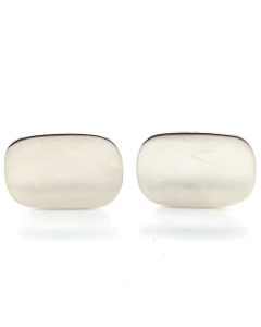 Silver Plain Rectangular Cufflinks
