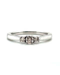 9ct White Gold 0.33ct Three-Stone Diamond Ring