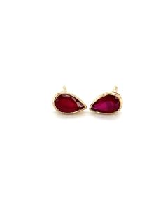 9ct Yellow Gold 0.45ct Ruby Stud Earrings