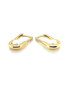 Ania Haie Silver with Gold Plate Pearl Earrings