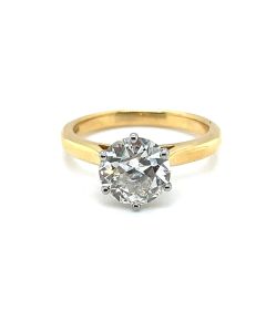 Pre-Owned 18ct Gold 6 Claw 1.89ct Diamond Solitaire Ring