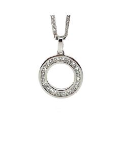 18ct White Gold Diamond Polo Pendant