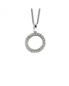 18ct white gold 0.43ct Diamond circle pendant