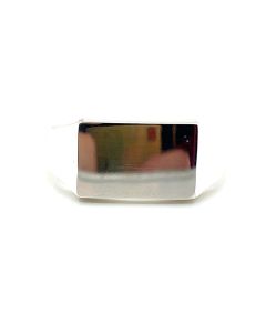Silver Rectangle Signet Ring