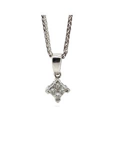 Pre-Owned 9ct White Gold 0.15ct Diamond Pendant