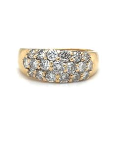 Pre-Owned 18ct Yellow Gold Diamond Boat Cluster Ring