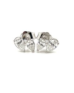 18ct White Gold 0.57ct Two-Stones Diamond Stud Earrings