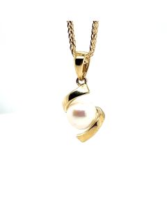 9ct Yellow Gold Fresh Water Pearl Pendant
