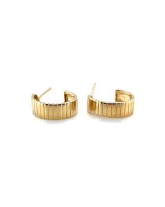 9ct Yellow Gold 4.5mm Hinged Huggie Earrings
