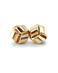 9ct Yellow Gold Ribbon Knot Earrings