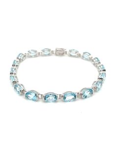 9ct White Gold 16.06ct Topaz Bracelet