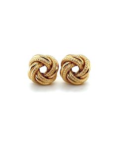 9ct Yellow Gold Large Knot Earrings