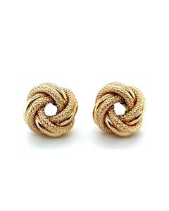 9ct Yellow Gold Large Knot Earrings