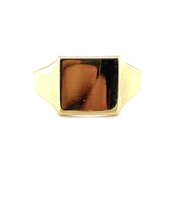 Pre-owned 9ct Yellow Gold Square Head Signet Ring
