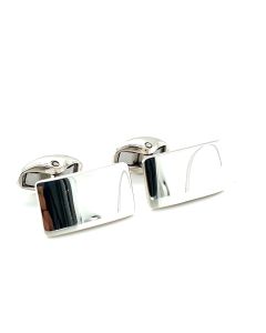 Silver Plain Oblong Cufflinks
