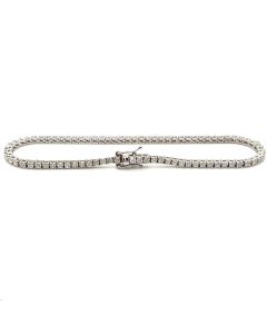9ct White Gold 2.01ct Diamond Tennis Bracelet