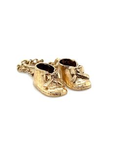 Pre-Owned 9ct Yellow Gold Booties on Chain Charm