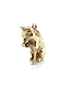 Pre-Owned 9ct Yellow Gold Cat Charm