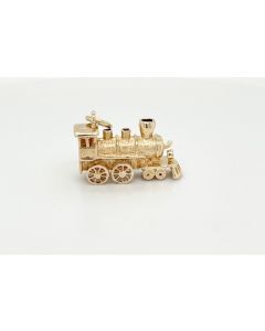 9ct Yellow Gold Western Steam Train charm 