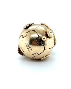 Pre-Owned 9ct Yellow Gold and Silver Gilt Globe Cross Masonic Orb Ball