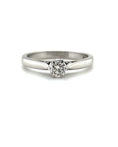 Pre-Owned Platinum 0.30ct Solitaire Diamond Ring