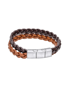 Double Braided Leather Bracelet